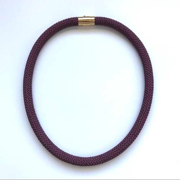 Burgundy rope necklace - multiple ways to wear it - Picture 6 of 10
